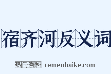 宿齐河反义词是什么意思的图片